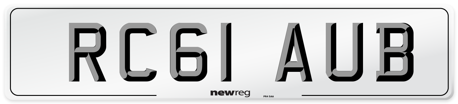 RC61 AUB Number Plate from New Reg